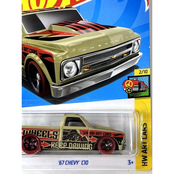 Hot Wheels '67 Chevy C10 Art Cars Keep Driving 2021 Diecast 1:64 - Picture 3 of 7
